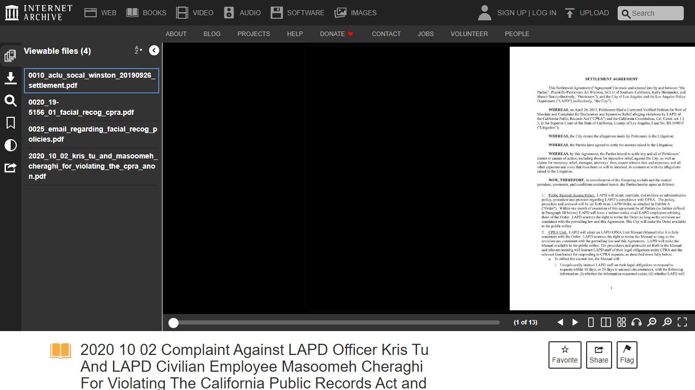 2020 10 02 Complaint Against LAPD Officer Kris Tu And LAPD ...