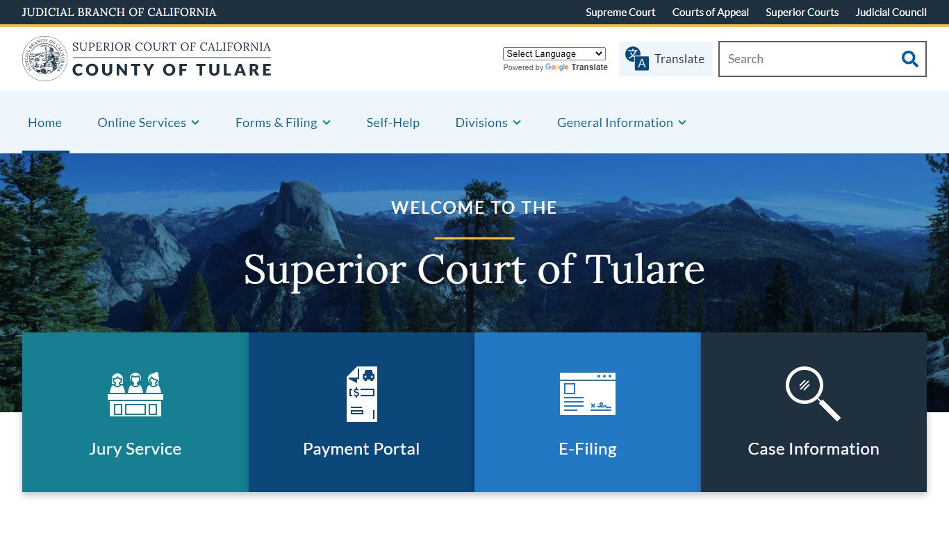 Home | Judicial Council of California | County of Tulare